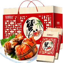 20点：阳澄联合 大闸蟹 5888型 公4.0两*4只+母3.0两*4只 4对8只 螃蟹礼盒234.6元 包邮（多重优惠）