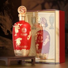 五粮液股份出品 官方授权 52度优级 浓香型白酒 喜福盛世  52度 500mL 1瓶 龙行大运单支装72.8元(需换购)