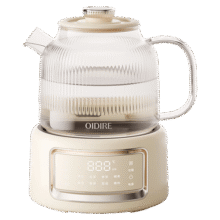 OIDIRE（偶点）养生壶 全玻璃花茶壶煮茶壶烧水壶恒温电热水壶煮茶器0胶水多功能菜单1L ODI-HC07 标准款211元 (券后省8)