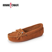 MINNETONKA 迷你唐卡 浅口蝴蝶系带流苏豆豆鞋