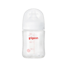 贝亲（Pigeon）婴儿宝宝玻璃奶瓶 防胀气奶瓶 第3代 宽口径自带奶嘴SS号160ml