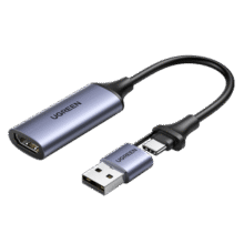 绿联HDMI视频采集卡4K高清输入 适用VR索尼相机Switch/PS5电脑手机平板游戏抖音直播录制 转USB/Type-C79元