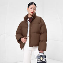 坦博尔 美拉德90鹅绒 短款羽绒 TW236362 黑糖咖啡299.5元