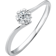 周六福 花嫁铂金钻石戒指求婚钻戒生日礼物 W0210508 约10分 10号1769元 (券后省100)