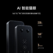 小米 Xiaomi XMZNMST08LK 智能门锁2 黑色 人脸识别版1169.78元