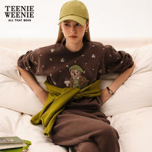 TEENIE WEENIE 小熊 美拉德加绒软糯套头复古时髦卫衣 棕色+衬衫+毛衣开衫719.8元包邮（单品折合317.43元）