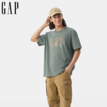 Gap 盖璞 男女纯棉字母logo短袖T恤 美版 570044￥32.00