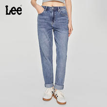 Lee 411舒适高腰小直脚五袋款中浅蓝女牛仔裤潮流A08032 中浅蓝色 27券后199.1元