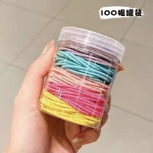 高弹力皮筋发绳 糖果色 100根罐装