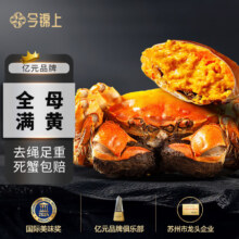 【活蟹】今锦上大闸蟹鲜活螃蟹礼盒全母2.3-2.6两8只装精品中秋国庆礼盒礼品 去绳足重130元