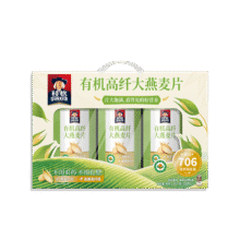 桂格（QUAKER）有机高纤大燕麦片礼盒1050克（350克*3罐）65.1元