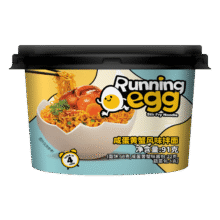 需首购 奔跑吧蛋蛋（Running Egg）咸蛋黄蟹风味拌面碗装 越南进口方便面泡面干速食拌面宵夜 91g*1桶4.9元