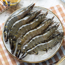 巨无霸型号白 菜价！万景 精选单冻黑虎虾 巨无霸20-30只/净重1kg￥51.44