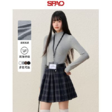 SPAO 半高领薄绒修身打底衫折29.67元/件（拍3件89元，需领券）