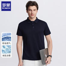 ROMON 罗蒙 2025男士新款翻领冰丝短袖t恤（任选2件）24.49元（需买2件，需用券）