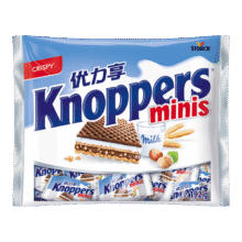 knoppers优力享 德国进口 牛奶巧克力威化饼干Mini20包19.95元