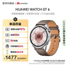 华为 HUAWEI WATCH GT 6 冰川灰 46mm智能手表多维情绪全新骑行体验21天超长续航华为GT6手表GT5升级