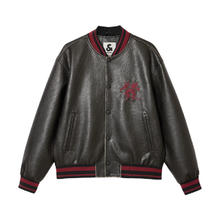 JACK&JONES 杰克琼斯 25年 CNY联名蛇年潮流休闲棒球领 PU 夹克外套 E40黑色378元