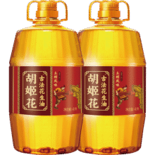 胡姬花古法花生油8L组合（土榨风味4L+古法花生油4L） 压榨一级 4L*2桶256.8元 (每满250减37,月销2000+)