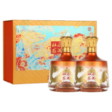 杜康龙酒浓香型白酒 500ml*2瓶52度白酒双支礼盒送礼宴请 52度 500mL 2瓶 礼盒装229元 (每满259减80,券后省70)