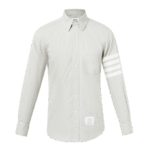 汤姆 布朗（THOM BROWNE）男士浅灰色棉质4条纹长袖衬衫 MWL272A 05245 0353000元