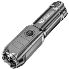 微笑鲨 强光手电筒充电式小型便携超亮家用户外远射超长续航 伸缩调焦【高亮灯芯】300米8.8元 (券后省21)