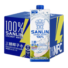 if 100%椰子水 饮料 1L *6瓶48.58元