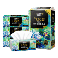 洁柔抽纸 Face艺术油画加厚4层 80抽*4包4.9元（需领券）