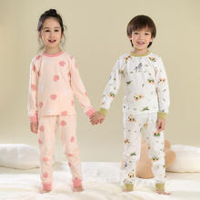 棉花堂 秋季纯棉儿童内衣套装家居服上衣＋裤子套装33.9元（需买2件，需用券）