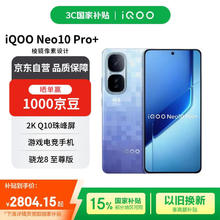 iQOO Neo10 Pro+ 5G手机 12GB+512GB 超级像素 骁龙8至尊版券后2620.14元