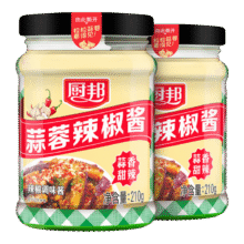 厨邦 蒜蓉辣椒酱 210g 2瓶3.9元包邮（需首购）