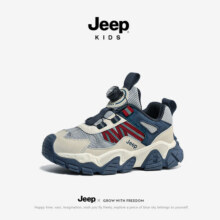 JEEP KIDS2025新款旋钮扣网面透气男孩跑步鞋儿童运动鞋 深蓝/红 28109.9元 (券后省50)