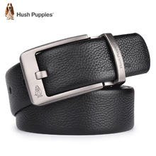 限移动端、京东百亿补贴：Hush Puppies 暇步士 皮带男针扣真皮头层牛皮男士腰带礼盒休闲商务裤带老公 黑色016 120cm券后108元