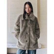 15日10点、超V会员：peacebird 太平鸟 仿羊羔毛 美拉德风毛夹219元包邮