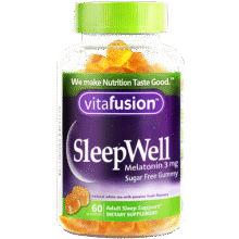Vitafusion美国进口3mg褪黑素助眠倒时差退黑色素天然萃取改善睡眠糖60粒56元 (满200减30,券后省20)