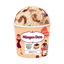 首单礼金：哈根达斯（Haagen-Dazs）咖啡马斯卡彭 经典提拉米苏味冰淇淋 100ml/杯 *5件84元（合16.80元/件）