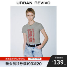 UR2025夏季新款女装时尚休闲撞色印花修身短袖T恤UYV450085 花灰 S108.4元 (券后省0.78)