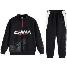 安踏儿童套装男小童综训系列针织运动套