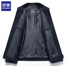 ROMON 罗蒙 行政翻领夹克男士外套 黑色 2XL 185券后54元