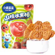 小鹿蓝蓝宝宝山楂棒 儿童零食宝宝零食糖果山楂棒棒 新鲜果干制作 106g合3.63元/件）