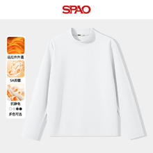 SPAO 韩国同款纯色半高领加绒长袖5A抑菌抗静电