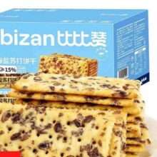 比比赞  黑麦海盐苏打饼干300g*2箱