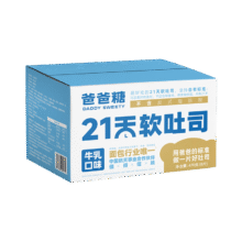 爸爸糖牛乳味470g/盒8枚装厚切吐司切片面包三明治点心早餐代餐源头直发44.7元（需领券，合14.9元/件）
