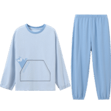 超V：有棵树 纯棉抑菌男童长袖裤圆领睡衣家居服套装可外穿47.4元（1.4折）