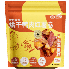 京觅狗零食鸭肉红薯卷磨牙棒训练奖励宠物泰迪狗狗零食肉干 100g4.64元（需领券）