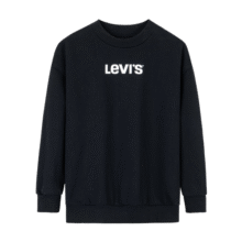 Levi's 李维斯童装男童圆领套头卫衣秋季新款儿童舒适休闲上衣 黑美人 110 /52 【建议身高98-104cm】150.4元 (券后省0.8)