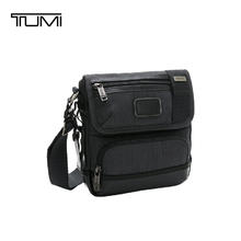 TUMI 途明 男士单肩包轻便休闲大容量翻盖斜挎包 炭黑色券后1090元