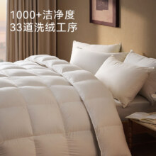 20点：京东京造95%白鹅绒被 抗菌羽绒被 双人冬厚被芯1000g填充2.0*2.3m1355.1元