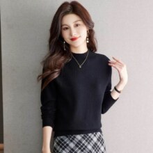雪中飞 秋冬热卖100%绵羊毛安可拉红保暖半高领毛衣女打底羊毛衫88元(超V价更低)