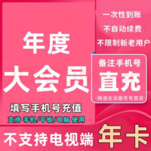 哔哩哔哩 大会员一年 bilibili B站一年大会员 1年 12个月 一次到账1年（不支持电视）
